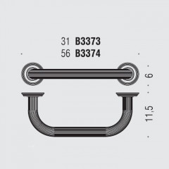 Colombo Hermitage Поручень для ванны, 56см, цвет: античная бронза