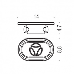 Colombo Road Мыльница подвесная, цвет: хром/матовое стекло