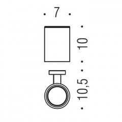Colombo Plus Стакан подвесной, цвет: PVD нержавеющая сталь