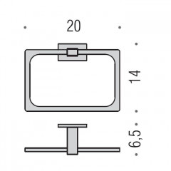 Colombo Look Полотенцедержатель кольцо 20х14см, цвет: PVD Vintage