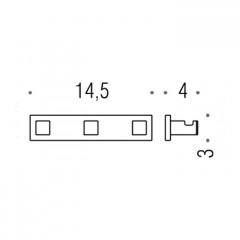 Colombo Look Крючок тройной LC37, цвет: PVD Vintage