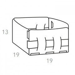 Colombo Adj Корзинка Mini Bottega, 19x19H13 см, цвет: шоколад/капучино
