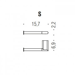 Colombo Mini Держатель туалетной бумаги, SX, цвет: PVD нержавеющая сталь