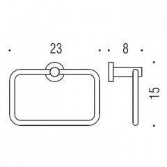 Colombo Plus Полотенцедержатель кольцо, цвет: PVD нержавеющая сталь