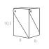 Colombo Adj Стаканчик MIU 8x8хH10.5см., настольный, цвет: черный/серый