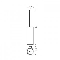 Colombo Trenta Туалетный ёрш, подвесной, цвет: PVD графит матовый
