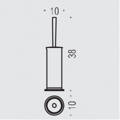 Colombo Link Туалетный ерш, напольный, цвет: хром/матовое стекло
