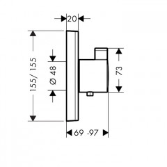 Hansgrohe ShowerSelect Термостат , СМ, цвет: шлифованая бронза