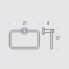 Colombo Plus Полотенцедержатель кольцо, цвет: PVD Vintage