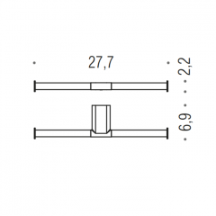 Colombo Mini Держатель для туалетной бумаги, двойной, цвет: хром