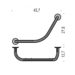 Colombo Hermitage Поручень для ванны, цвет: хром