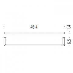 Colombo Mini Полотенцедержатель 46см, цвет: PVD нержавеющая сталь
