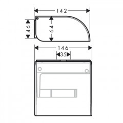 Axor Universal Circular Держатель т/б с крышкой, подвесной, цвет: хром