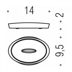 ADJ Мыльница, 14x9xH2 см., цвет: хром