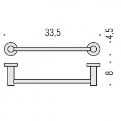 Colombo Plus Полотенцедержатель 33.5см, цвет: хром