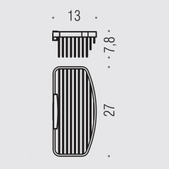 Colombo Angolari Полка металлическая 27x13xh7.8см, цвет: хром
