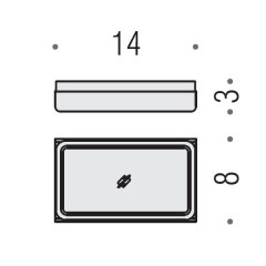 Colombo Over Мыльница настольная, цвет: матовая сталь/матовое стекло