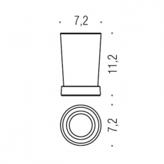 Colombo Road Стакан настольный, цвет: хром/матовое стекло