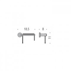 Colombo Plus Держатель туалетной бумаги, подвесной, DX, цвет: PVD нержавеющая сталь