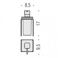 Colombo Forever Дозатор для жидкого мыла, настольный, цвет: хром/матовое стекло