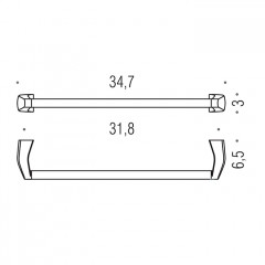 Colombo Road Полотенцедержатель 50см, цвет: хром/карбон