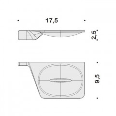 Colombo Alize Мыльница подвесная, DX, цвет: хром