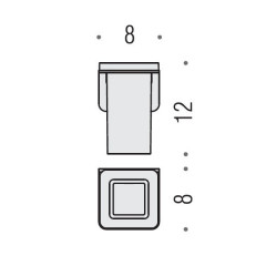 Colombo Over Стакан подвесной, цвет: матовая сталь/матовое стекло