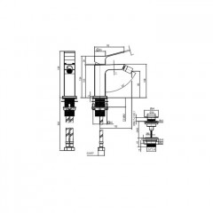 BOSSINI Aki Line Смеситель для биде AKI с донным клапаном 1/4 и гибкая подводка из нерж. Стали., цвет хром