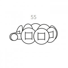 ADJ Клипса для штор Rotonda, 55 см., цвет: шоколад/капучино