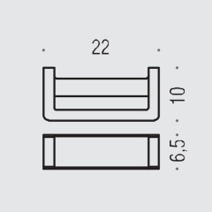 Colombo Over Полотенцедержатель 22см, цвет: матовая сталь