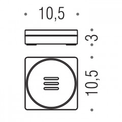 Colombo MiniQ Мыльница настольная, цвет: PVD нержавеющая сталь