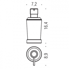Colombo Road Дозатор для жидкого мыла, настольный, цвет: хром/матовое стекло