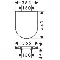 Hansgrohe EluPura Original S Сиденье для унитаза, с микролифтом, с верхним креплением, цвет: белый