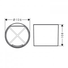 Hansgrohe WallStoris Стакан подвесной, цвет: черный матовый
