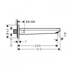 Hansgrohe Rebris S Излив на ванну, цвет: матовый черный