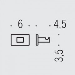 Colombo Look Крючок одинарный LC27, цвет: PVD Vintage