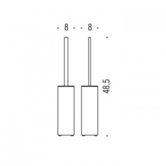 Colombo Look Туалетный ёршик, напольный, цвет: PVD Vintage матовый