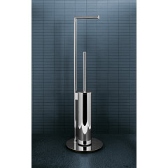 Colombo Mini Стойка напольная с держателем т/б, ерш H61,5cм D18cм , цвет: хром