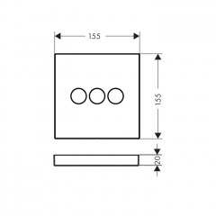 Hansgrohe ShowerSelect Вентиль, скрытого монтажа, для 3 потребителей, цвет: шлифованое черный хром