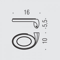 Colombo Link Мыльница подвесная, SX, цвет: хром/матовое стекло
