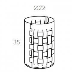 Colombo Adj Корзина для мусора Bottega D22xH35см., напольная, цвет: панна котта/белый
