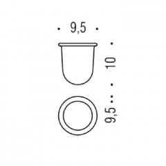 Colombo Luna Стакан настольный, цвет: хром/матовое стекло