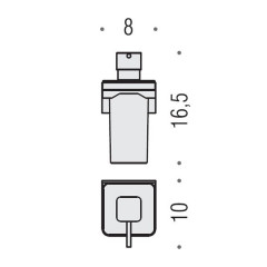 Colombo Forever Дозатор для жидкого мыла, подвесной, цвет: хром/матовое стекло