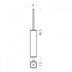Colombo MiniQ Ершик подвесной, цвет: чёрный матовый