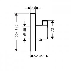 Hansgrohe ShowerSelect Термостат, СМ, цвет: матовый белый