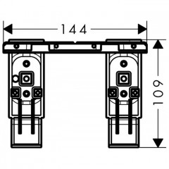Axor Universal Комплект адаптеров для монтажа, цвет: полированное золото