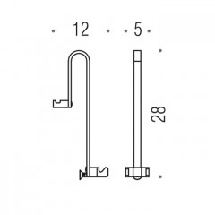 Colombo Complementi Держатель для приспособления для сгона воды, цвет: хром