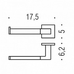 Colombo Basic Q Держатель туалетной бумаги, SX, цвет: черный матовый