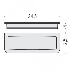 Colombo Lulu Мыльница настольная, цвет: PVD золото/матовое стекло