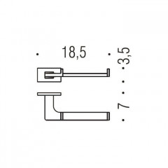 Colombo Look Держатель для туалетной бумаги, цвет: PVD графит полированный